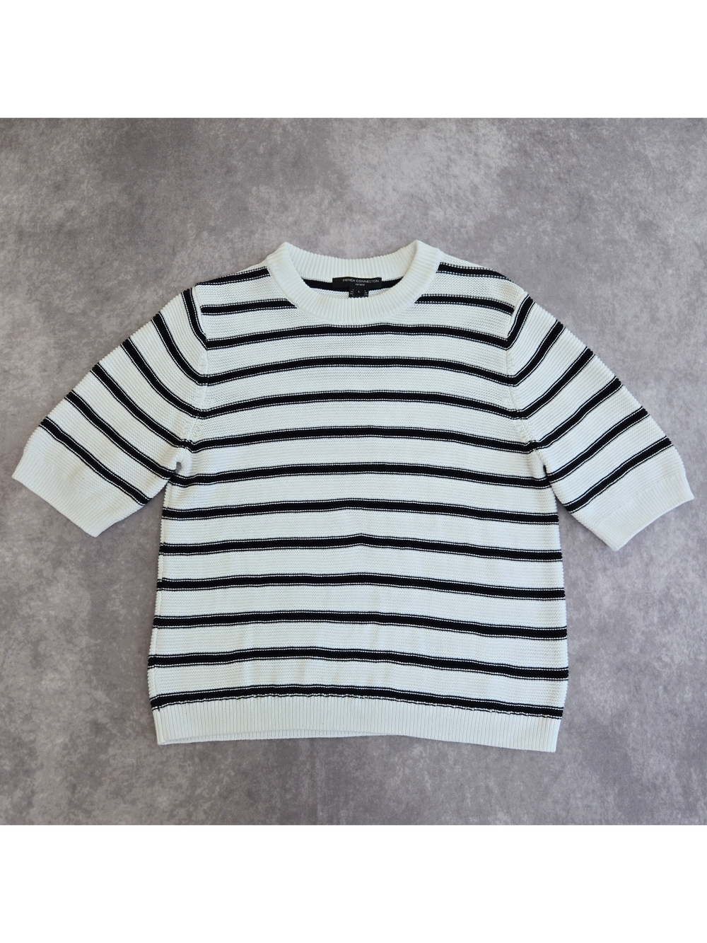 French Connection Cotton Breton Stripe Sweater, Large, Excellent Condition